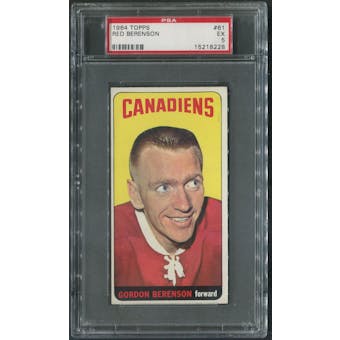 1964/65 Topps Hockey #61 Red Berenson PSA 5 (EX)
