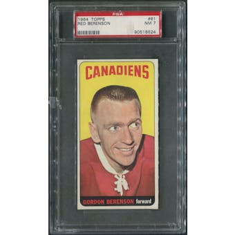 1964/65 Topps Hockey #61 Red Berenson PSA 7 (NM)
