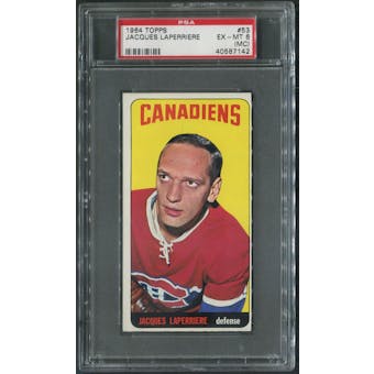 1964/65 Topps Hockey #53 Jacques Laperriere PSA 6 (EX-MT) (MC)
