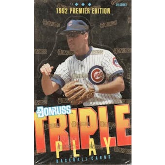1992 Donruss Triple Play Baseball Jumbo Box