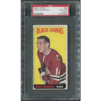 1964/65 Topps Hockey #84 Doug Robinson Rookie PSA 8 (NM-MT) (OC)