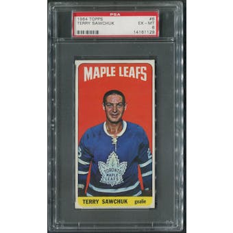 1964/65 Topps Hockey #6 Terry Sawchuk PSA 6 (EX-MT)