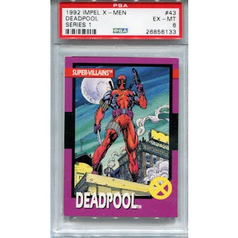 1992 Impel X-Men Series 1 Deadpool #43 PSA 6 *26856133*