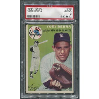 1954 Topps Baseball #50 Yogi Berra PSA 2 (GOOD)