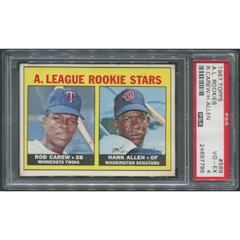 1967 Topps Baseball #569 Rookie Stars Rod Carew Rookie PSA 4 (VG-EX)