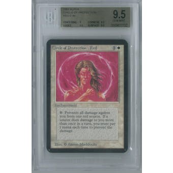 Magic the Gathering Alpha Circle of Protection: Red Single BGS 9.5 (9, 9.5, 9.5, 9.5)