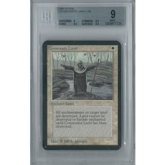 Magic the Gathering Alpha Consecrate Land Single BGS 9 (9, 9.5, 9.5, 8.5)