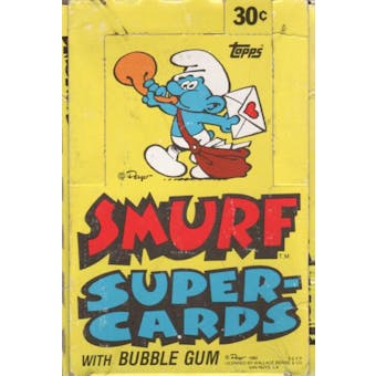 Smurfs Super Cards Wax Box (1982 Topps)