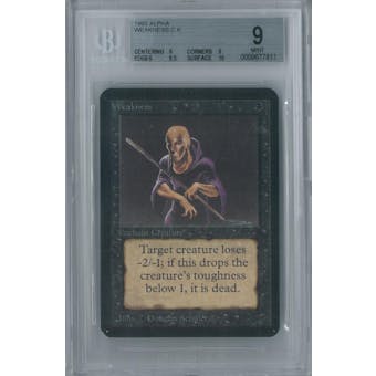 Magic the Gathering Alpha Weakness Single BGS 9 (9, 9, 9.5, 10)