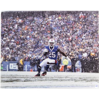 LeSean McCoy Autographed Buffalo Bills Blue Jersey 16x20 Photo