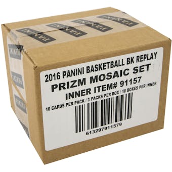2016/17 Panini Replay Prizm Mosaic Basketball Hobby 10-Box Case