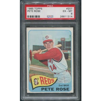 1965 Topps Baseball #207 Pete Rose PSA 6 (EX-MT)