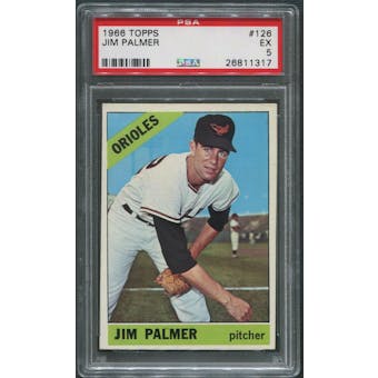 1966 Topps Baseball #126 Jim Palmer PSA 5 (EX)