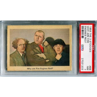 1959 The 3 Stooges Why Are Fire Engines Red? #89 Gray Back PSA 7 *27021203*