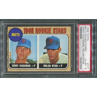 1968 Topps Baseball #177 Rookie Stars Nolan Ryan Rookie PSA 6 (EX-MT)