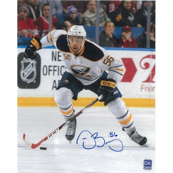 Justin Bailey Autographed Buffalo Sabres 8x10 White Jersey Photo