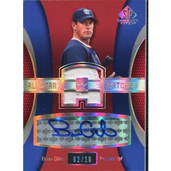 2004 SP Game Used Patch All-Star Autograph #BG Brian Giles 2/10 Padres