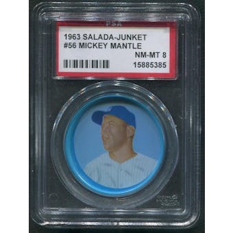 1963 Salada Junket Coins Baseball #56 Mickey Mantle PSA 8 (NM-MT)