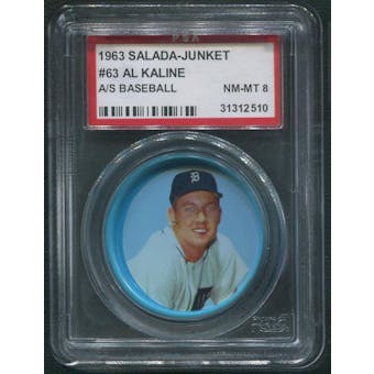 1963 Salada Junket Coins Baseball #63 Al Kaline PSA 8 (NM-MT)