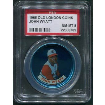 1965 Old London Coins Baseball #39 John Wyatt PSA 8 (NM-MT)