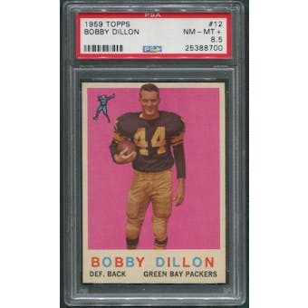 1959 Topps Football #12 Bobby Dillon PSA 8.5 (NM-MT+)