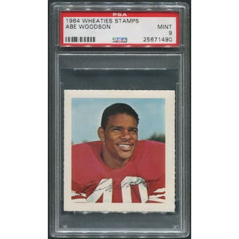 1964 Wheaties Stamps Football #74 Abe Woodson PSA 9 (MINT)