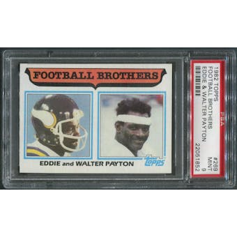 1982 Topps Football #269 Walter Payton & Eddie Payton Football Brothers PSA 9 (MINT)