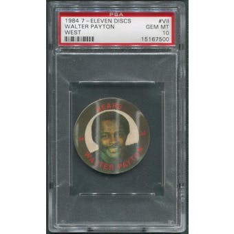 1984 7-Eleven Discs Football #W7 Walter Payton PSA 10 (GEM MT)