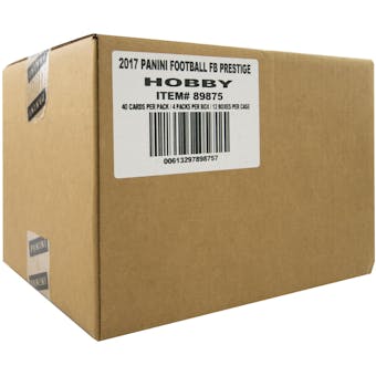 2017 Panini Prestige Football Hobby 12-Box Case