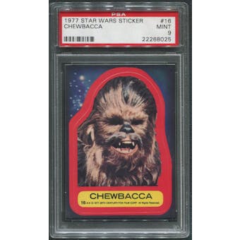 1977 Star Wars Stickers #16 Chewbacca PSA 9 (MINT)