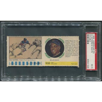 1968 American Oil Double Baseball Willie Mays & Gale Sayers PSA 5 (EX)