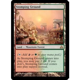 Magic the Gathering Guildpact Single Stomping Ground FOIL - MODERATE PLAY (MP)