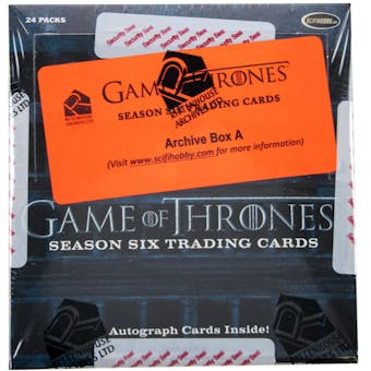 Game Of Thrones Season 6 (Six) Trading Cards Archive Box (Rittenhouse 2017)