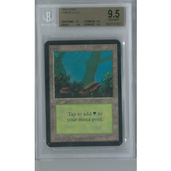 Magic the Gathering Alpha Single Forest v1 BGS 9.5 (9.5, 9, 9.5, 9.5)