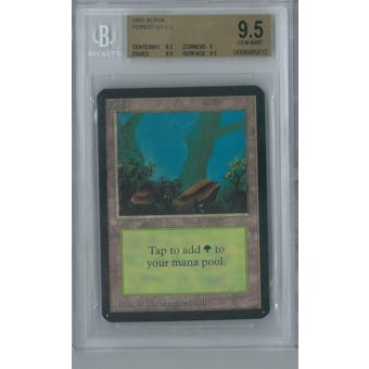 Magic the Gathering Alpha Single Forest v2 BGS 9.5 (9, 9.5, 9.5, 9.5)