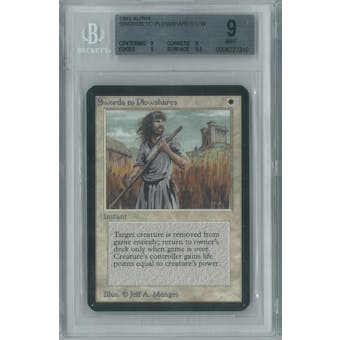 Magic the Gathering Alpha Single Swords to Plowshares BGS 9 (9, 9, 9, 9.5)