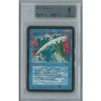 Magic the Gathering Alpha Single Wall of Water BGS 9 (9.5, 9, 8.5, 9.5)