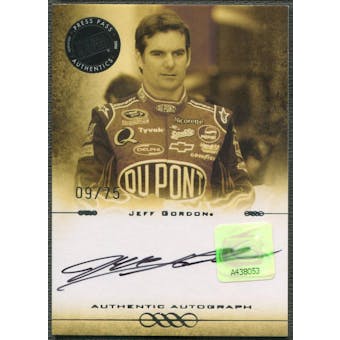 2008 Press Pass Legends #JG Jeff Gordon Blue Auto #09/75