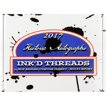 2017 Historic Autograph Ink'd Threads Jersey Hobby Box