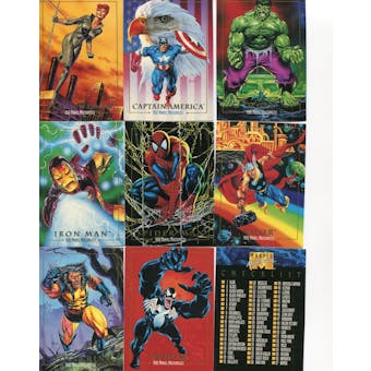 Skybox 1992 Marvel Masterpieces Series 1 Complete 100 Card Set