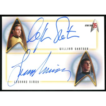 2001 Star Trek 35th Anniversary HoloFEX Autographs #DA1 William Shatner/Leonard Nimoy