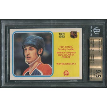 1982/83 O-Pee-Chee Hockey #243 Wayne Gretzky League Leaders BGS 9.5 (GEM MINT)