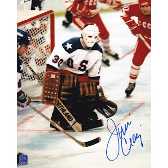 Jim Craig Autographed USA 8x10 Photo Miracle on Ice (DACW COA)