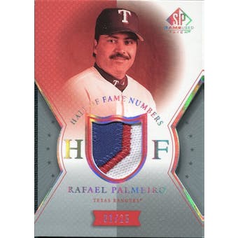 2004 SP Game Used Patch HOF Numbers #RP1 Rafael Palmeiro Rangers 1/25