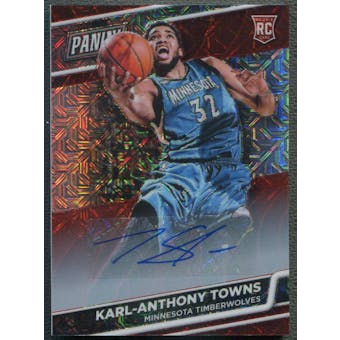 2016 Panini National Convention VIP #10 Karl-Anthony Towns Kaleidoscope Red Rookie Auto #09/10