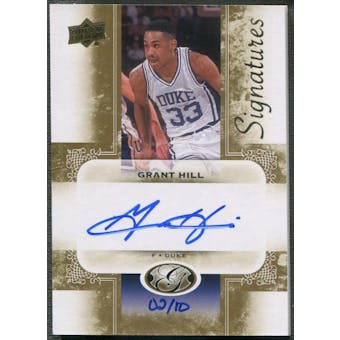 2011 Upper Deck All Time Greats #AGSGH4 Grant Hill Signatures Auto #02/10