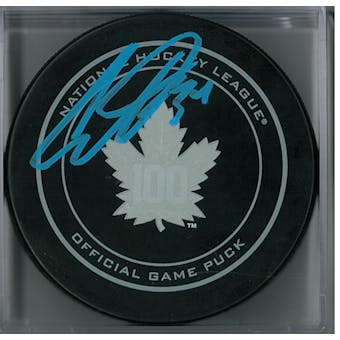 Auston Matthews Autographed Toronto Maple Leafs Official Puck (Fanatics COA)