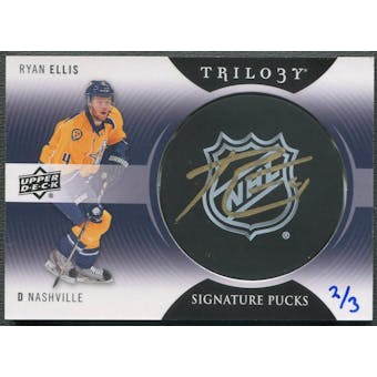 2013-14 Upper Deck Trilogy #SPRE Ryan Ellis Signature Pucks NHL Shield Auto #2/3
