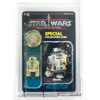 Star Wars POTF R2-D2 Pop Up Lightsaber 92 Back AFA Y50 *11184995* (Bubble Protector)