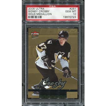 2005/06 Fleer Ultra Gold Medallion #251 Sidney Crosby Rookie Card PSA 10 Gem Mint